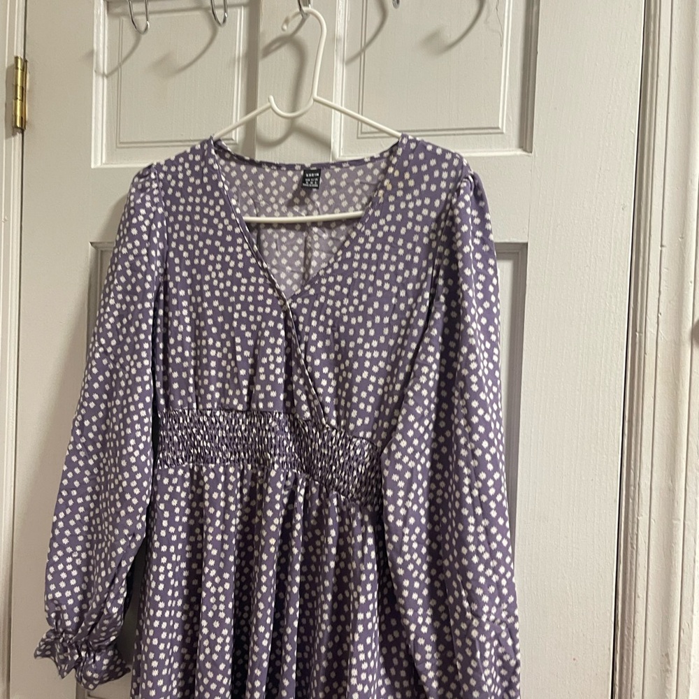 Purple Polka Dot Women's Dress